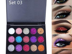 15 Colors Glitter Sparkle Eyeshadow Makeup Palette Pallet Glitter