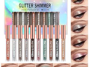 BestLand 10 Colors Liquid Glitter Eyeshadow Set