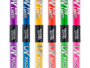 UV Glow Blacklight Eyeliner and Mascara Duo - 6 Color Variety Pack