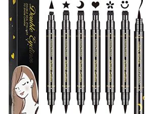 LOKFAR 6 Pcs Double-headed Liquid Eyeliner Stamp Pen Set