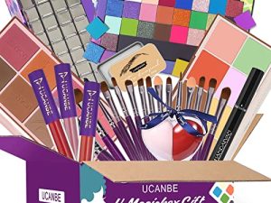 Makeup Gift Sets For Women Make Up Box Include - Eyeshadow Makeup Palette + Eyeliner Pen + Makeup Sponge + Makeup Brushes + Face Blush + Concealer Palette + Eyebrow Cream All In One Makeup Set
