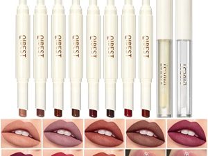 10Pcs Lip Liner and Lipstick Makeup Set
