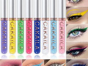 8 Colors Colored Colorful Matte Liquid Makeup Eyeliner Liquid Set Stamps Shapes for Eyes