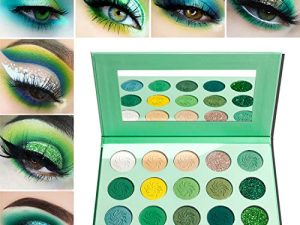 Green Eyeshadow Palette Green Glitter Eyeshadow Highly Pigmented