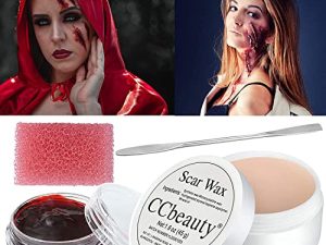 CCbeauty SFX Special Effects Makeup Kit Fake Wound Moulding Scars Wax(1.6 Oz) Kit with Spatula Tool