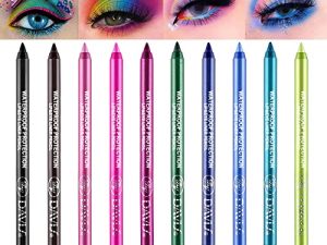 10 Colorful Eyeliner Pen Set Natural Matte Long Lasting Hypoallergenic Eyeliners Colorful Pearl Eyeliner Kit Metallic Eye Shadow Pen Glitter Eyeliner for Women Girl Eye Color Lip Liner Accessories