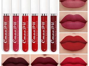 CmaaDu 6Pcs Matte Liquid Lipstick Set labiales mate 24 horas originales matte larga duracion 24