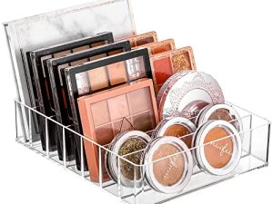 Eyeshadow Palette Organizer Acrylic Eyeshadow Holder Makeup Organizer Cosmetics Contour Blush Pallet Face Powder Storage for Bathroom Vanity Countertop