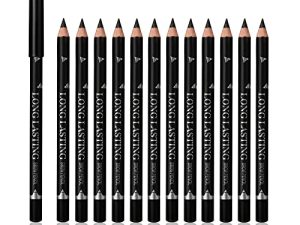 SUMEITANG 12 Pcs Black Eyebrow Pencil Eyeliner Set