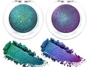 Evpct 2Pcs Duochrome MultiChrome Chameleon Eyeshadow Palette Set