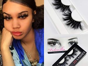Veleasha High Volume Mink Lashes Cruelty-free 25mm Long 3D Eyelashes Dramatic Look for Makeup (45A)/False Eyelashes