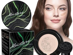 Mushroom Head Air Cushion CC Cream - BB Cream Face Makeup Foundation for Mature Skin Moisturizing Concealer Brighten Long-Lasting