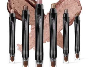 LUXAZA 6 PCS Neutral and Brown Metallic Eyeshadow Stick