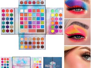 Pastel Paradise Eyeshadow Palette Makeup Kit Eye shadow Highly Pigmented 105 Shades Matte Shimmer Glitter Neon Makeup Palette