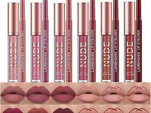 12Pcs Matte Liquid Lipstick + Lip Liner Pens Set