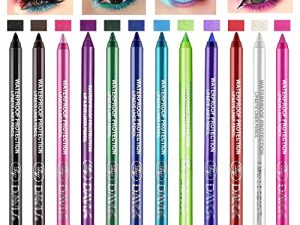 Geruicee 12 Colors Eyeliner Pen Set