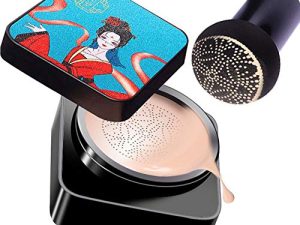 Mushroomhead Air Cushion CC Cream Brightening Skin Tone Moisturizing Dry Face Foundation Makeup Full Coverage Pores (03 WHEAT BEIGE)