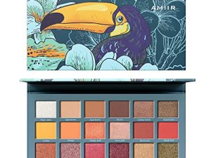 AMIIR 18 Shades Colorful Vibrant Eyeshadow Palette Shimmer Matte Multiple Colors Highly Pigmented Eye Lid Coloring Makeup w/ Mirror