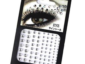 Aeyistry 1 Sheet 81 Pcs Eyes Body Face Jewelry Acrylic Rhinestone Stickers Glitter Flash Crystal Eyes Temporary Tattoo DIY Art Decorations Fashion(2mm