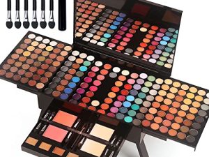 Women Makeup Sets Full Kits - 190 Colors Cosmetic Make Up Gifts Combination with Eyeshadow Facial Blusher Eyebrow Powder Face Concealer Powder Eyeliner Pencil with Full Size Mirror All-in-One Makeup Palette Kit