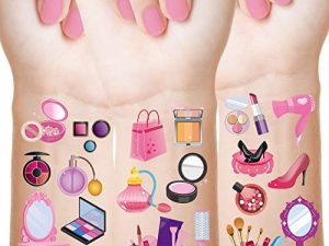 288 Pcs Spa Temporary Tattoos for Girls Spa Party Supplies Cute Fake Waterproof Tattoo Stickers Makeup Party Favor Salon Party Decorations