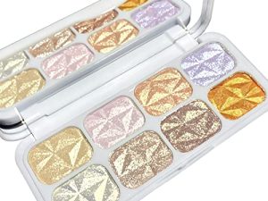 SUMEITANG 8 Colors Highlighter Palette Face Contour Shiny Glow Highlighters Facial Contouring Bronzer Highlighter Illuminator Pearlescent Glitter Powder High Gloss Natural Shimmer Sparkle Makeup Plate