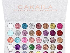 CAKAILA 40 Colors Glitter Sparkle Eyeshadow Palette Glitter Glue Pallete Eyeshadow Face Paint Glitter