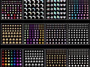 12 Sheets Eye Face Body Nail Jewels