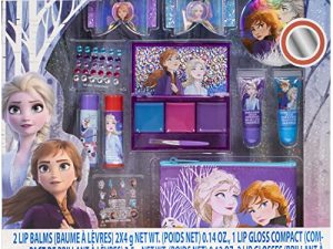 Disney Frozen - Townley Girl Super Sparkly Cosmetic Beauty Makeup Set For Girls with Clips