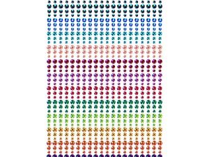 Noctilucent Self-Adhesive Rhinestone Stickers 15 Colors 900 Pcs Luminous Face Gems DIY Face Stickers Body Jewels in 3 Size for Nail
